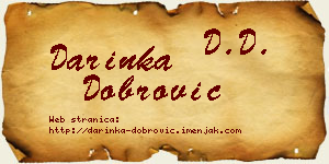 Darinka Dobrović vizit kartica